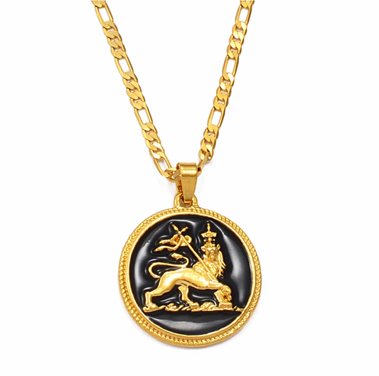 Ethiopia Lion of Judah Pendant Necklace