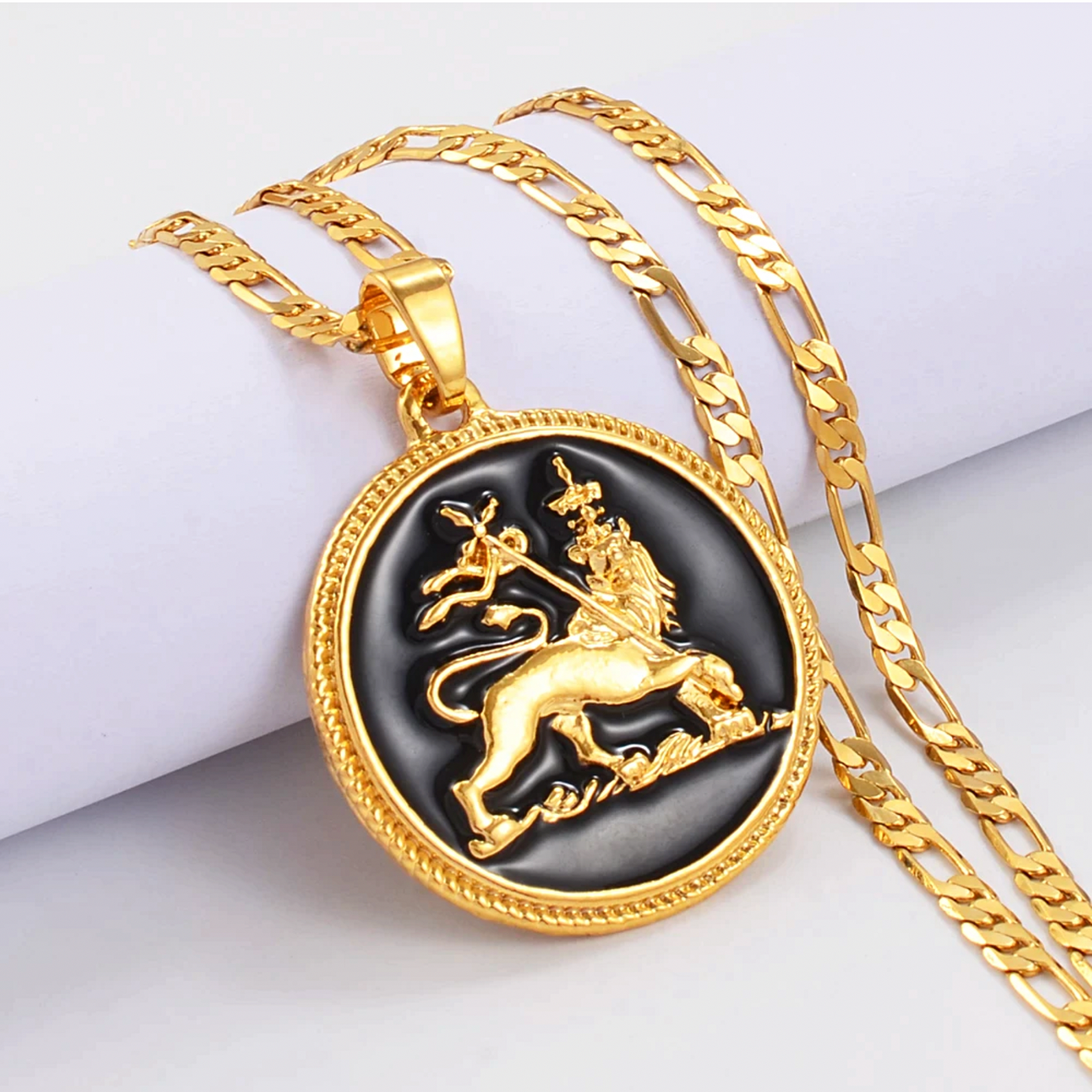 Ethiopia Lion of Judah Pendant Necklace