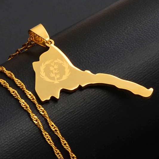 Eritrea Map Pendant Necklace