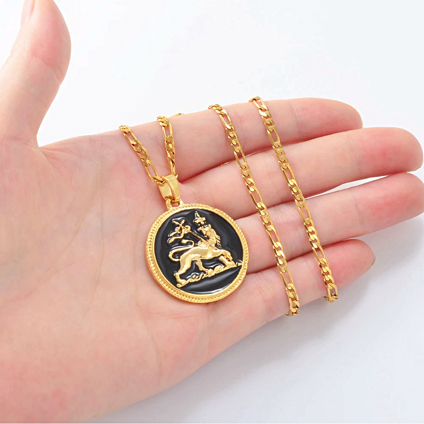 Ethiopia Lion of Judah Pendant Necklace