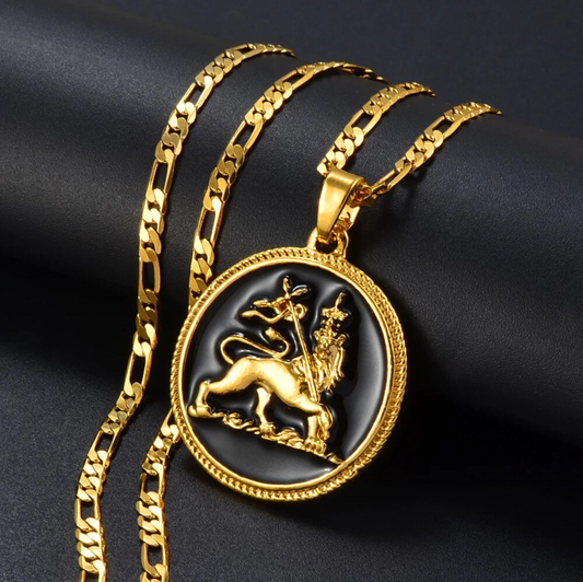 Ethiopia Lion of Judah Pendant Necklace